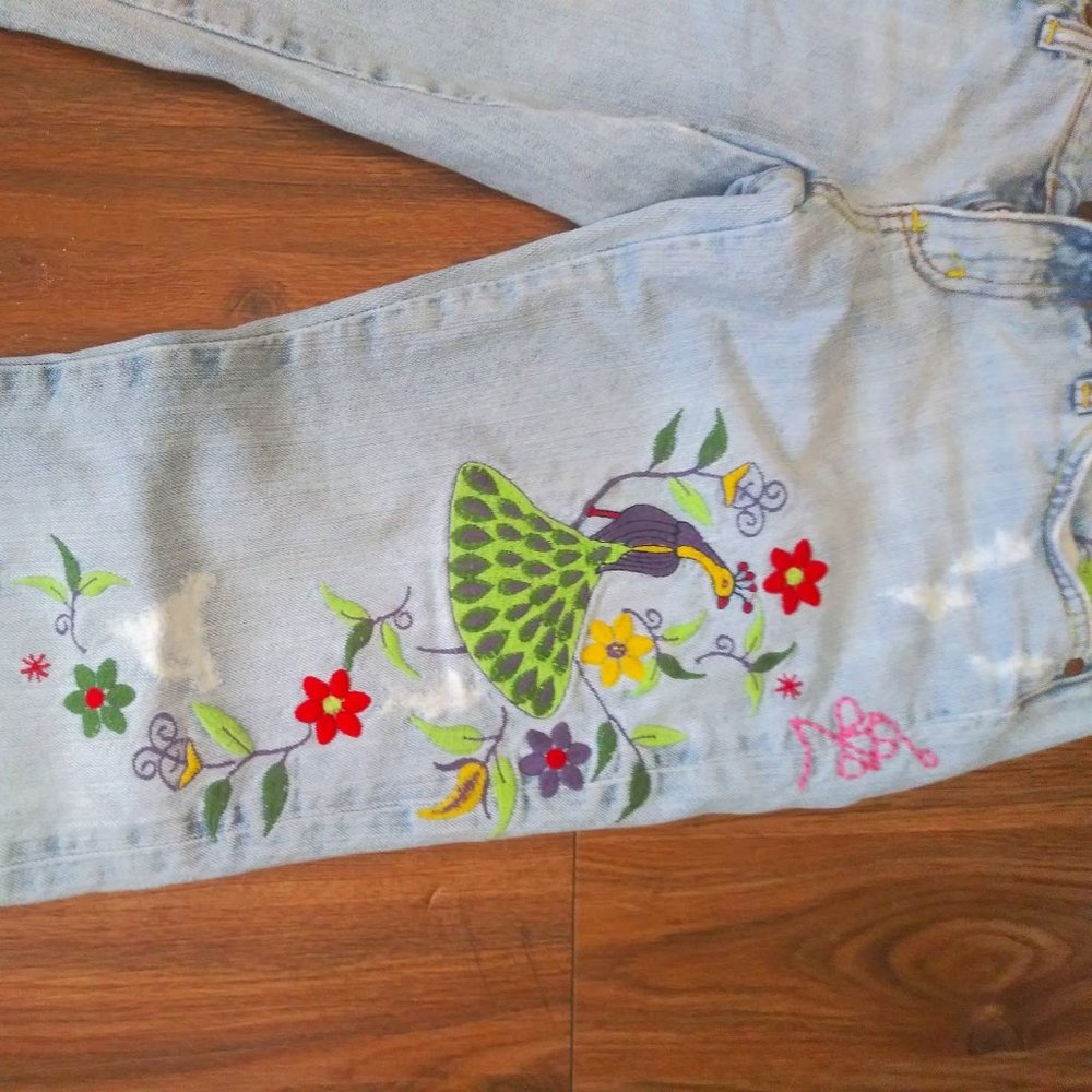 Embroidered Miss Me Denim